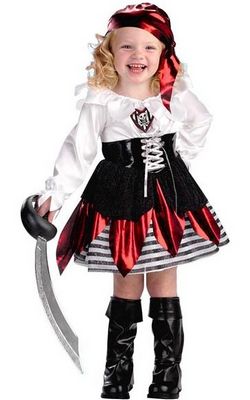 F68025 Girls Petite Pirate Toddler Costume